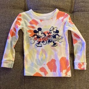 Minnie & Mickey tie dye pajama longsleeve top